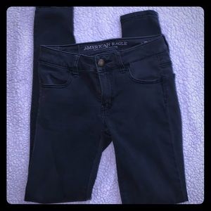 AEO Sateen jeggings in black❤️